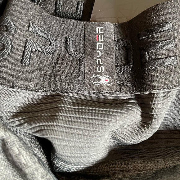 Spyder Mens Baselayer Active ProWeb Charcoal Gray Stretch Pants Tights Size L - Picture 8 of 8